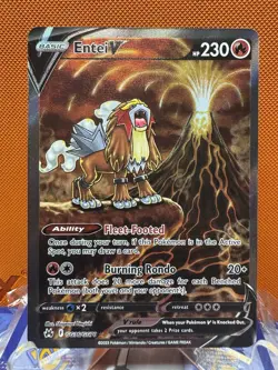 Entei V GG36/GG70 Crown Zenith: Galarian Gallery Holo Rare Pokemon TCG NM 1433 - Image 1
