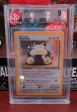 BGS 9 MINT Snorlax 1999 Jungle 11/64 Holo Rare Pokemon LOW BGS POP - Image 1
