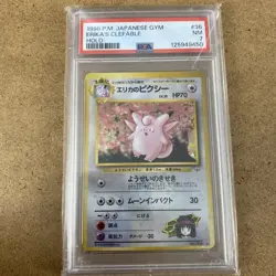 1998 Pokemon TCG Gym Leader Trainer Holo Rare Japanese Erika's Clafable PSA 7 - Image 1