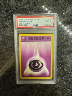 1999 Pokemon 1st Edition Shadowless Base Set Psychic Energy #101 PSA 10 GEM MINT - Image 1