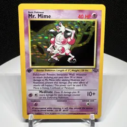 Pokemon Mr. Mime 22/64 First Edition Jungle Rare Non Holo WOTC 1999 - Image 1