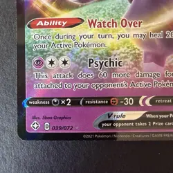 Pokemon Indeedee V Full Art Ultra Rare Holo 039/072 Shining Fates - Image 3