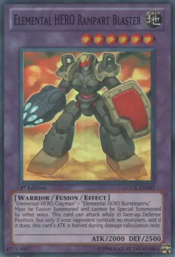 Elemental HERO Rampart Blaster - LCGX-EN047 - Super Rare - Unlimited Edition Lig - Image 1