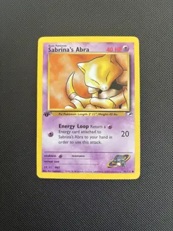 Pokemon Card Gym Heroes 1st Edition Sabrina's Abra 91/132 WOTC - Image 1