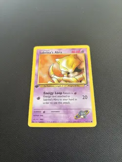 Pokemon Card Gym Heroes 1st Edition Sabrina's Abra 91/132 WOTC - Image 2
