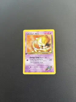 Pokemon Card Gym Heroes 1st Edition Sabrina's Abra 91/132 WOTC - Image 3