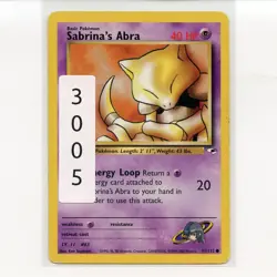 Pokemon TCG Sabrina's Abra 091/132 WotC Gym Heroes 1st Ed. Regular EN-MP 2000 - Image 3