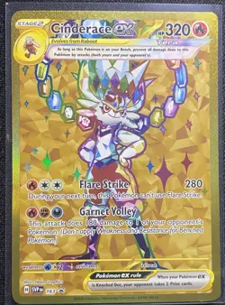 Pokemon TCG Full Art Black Star Promo Cinderace EX SVPen 163 NM Near Mint 🔥✨🏆 - Image 1