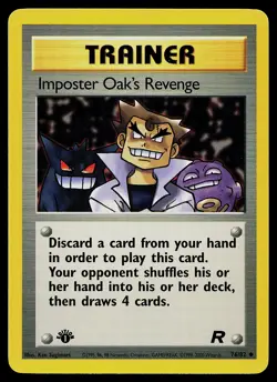 Pokemon Card - Imposter Oak's Revenge Team Rocket 76/82 Uncommon 1st Edition - Image 1