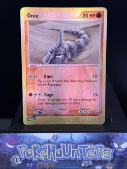 Pokemon Card Onix 71/100 Reverse Holo EX Sandstorm Set Played - Image 1
