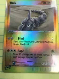 2003 Pokemon Onix 71/100 reverse holo Sandstorm - Image 1