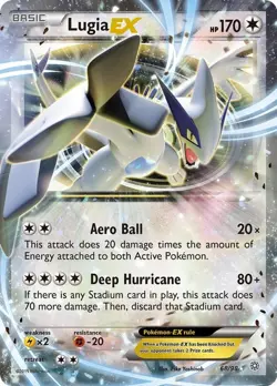 Lugia EX - 68/98 - Pokemon Ancient Origins XY Ultra Rare Card LP - Image 1
