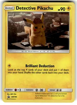 Detective Pikachu - SM194 - Pokemon Sun Moon Black Star Promo Holo Rare - NM - Image 1