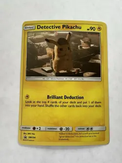 Detective Pikachu - SM194 - Pokemon Sun Moon Black Star Promo Holo Rare - NM - Image 1