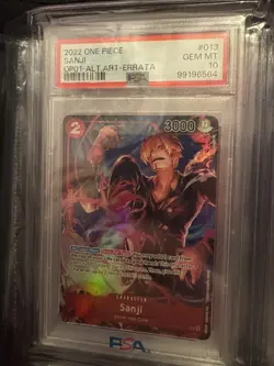 2022 One Piece Romance Dawn Sanji OP01 #013 Alt Alternate Art PSA 10 - Image 1