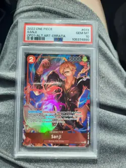 2022 One Piece Romance Dawn Sanji OP01 #013 Alt Alternate Art PSA 10 - Image 1