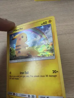 Pikachu 28/73 Cracked Ice Holo Promo Pokemon 2017 Shining Legends Deck LP - Image 2