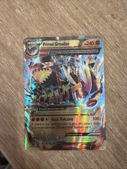Pokemon Primal Groudon EX Holo Rare Art TCG Card 86/160 Primal Clash 2014 - Image 1