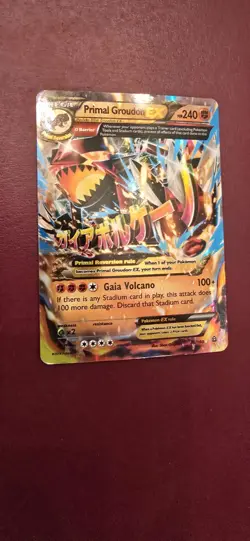 Pokemon TCG Primal Groudon EX Holo Card OMEGA 86/160 XY-Primal Clash MP - Image 1