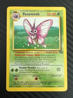 Pokemon TCG Venomoth Jungle 29/64 Regular Unlimited Rare LP - Image 1