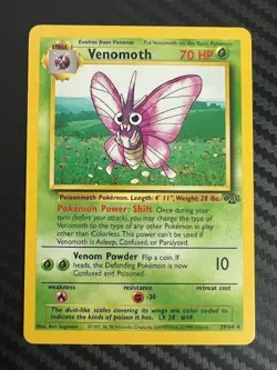 Pokemon TCG Venomoth 29/64 Non-Holo Jungle Unlimited LP - Image 1