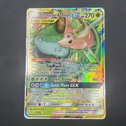 Venusaur & Snivy GX 1/236 Tag Team Ultra Rare Holo Cosmic Eclipse - Pokemon TCG - Image 1