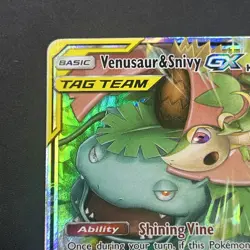 Venusaur & Snivy GX 1/236 Tag Team Ultra Rare Holo Cosmic Eclipse - Pokemon TCG - Image 2
