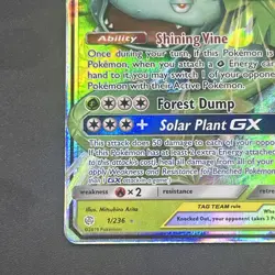 Venusaur & Snivy GX 1/236 Tag Team Ultra Rare Holo Cosmic Eclipse - Pokemon TCG - Image 5