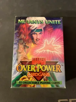 1995 MARVEL OVERPOWER CARD GAME MUTANTS UNITE 55 Playing CARD DECK NEW SEALED - Image 1