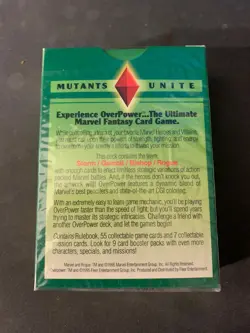 1995 MARVEL OVERPOWER CARD GAME MUTANTS UNITE 55 Playing CARD DECK NEW SEALED - Image 2