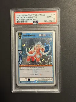 Metazoo Woolly Mammoth Playtester Full Holo 19/165 Wilderness PSA 10 GEM MINT - Image 1