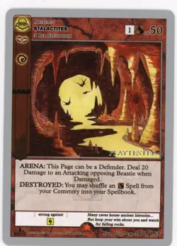 Stalactites Silver Border Playtester Metazoo Nightfall Card RARE - Image 1