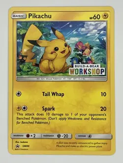 Pokemon Pikachu Build-A-Bear Workshop SM86 Promo Exclusive Regular Card - Image 1