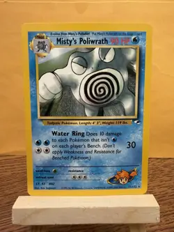 Pokemon TCG Gym Heroes Unlimited Rare Misty's Poliwrath 31/132 Regular Card WOTC - Image 1