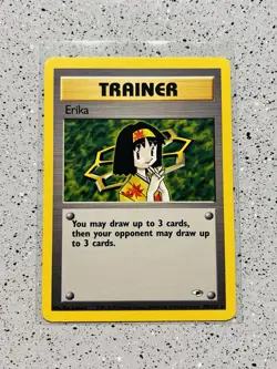 Erika - 100/132 - Pokemon Gym Heroes Unlimited Rare Card WOTC LP💎 - Image 2