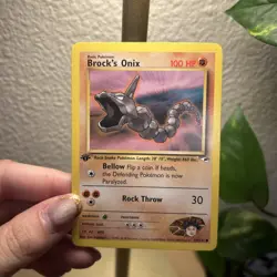 First Edition Pokemon Gym Heroes Brock's Onix Card 69/132 - Image 5