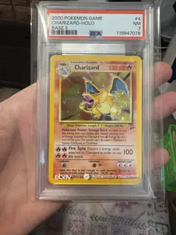 Pokemon Card Charizard Base Set 2 Holo Rare PSA 7 - Image 5