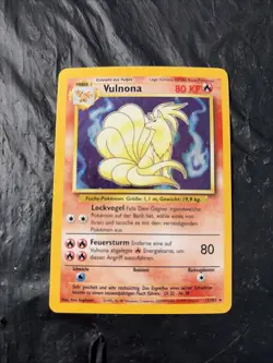 Pokemon TCG Vulnona (Ninetales) Holo Rare Card 12/102 German Edition Base Set - Image 1