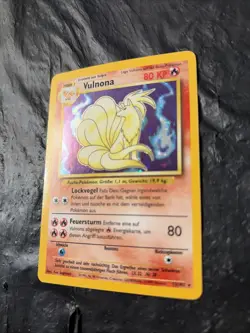 Pokemon TCG Vulnona (Ninetales) Holo Rare Card 12/102 German Edition Base Set - Image 3