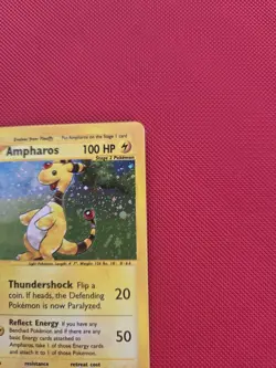 Ampharos Holo Rare H1/H32 Aquapolis Pokemon Card 2002 E Reader WoTC - Image 3