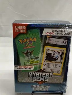 Pokemont TCG: Limited Edition Mystery Gems 1 Graded Card/ 1 Booster Pack Sealed - Image 1