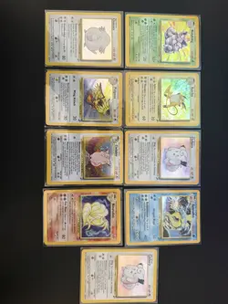 Pokemon TCG Card Lot Vintage Holos English Base Set 2 MP - Image 1