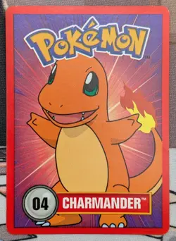 Charmander #04 1998 Official Nintendo Pokemon Promo Card Red Border EUC - Image 1