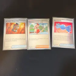 Lot Of 3 Pokemon Cards Rate Candy, Pokemon Center Lady And Premium Power Pro Rev - Image 1