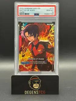2025 Gundam Card Game Battle of Aces R+ #111 PSA 10 - Image 1