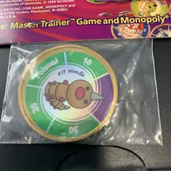 VTG Pokemon Gold Battling Coin Brand New Sealed on Card Deadstock #13 Weedle - Image 5
