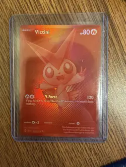 Pokemon Victini Black Star Promo Foil Basic Card 80 HP 120 ATK 171/086 - Image 1
