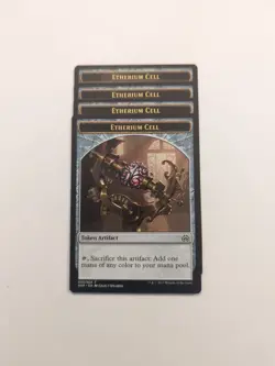 (4) Etherium Cell Token *PLAYSET* Aether Revolt Regular NM MTG - Image 1
