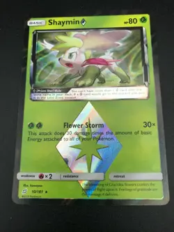 Shaymin 10/181 PRISM STAR HOLO RARE Pokemon SM Team Up NM 2019 - Image 1