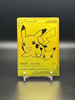 2021 POKEMON CELEBRATIONS UPC BLACK STAR PROMO #SWSH145 PIKACHU V (GOLD) - NM - Image 1